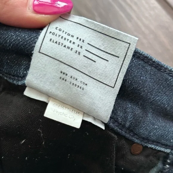 AYR The Riser High Rise Skinny Jeans in Psychic City Wash Sz 26 - Picture 9 of 10